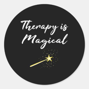 Cadeautherapie is een magische professional in de  ronde sticker