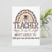 🎓 Cadeautips voor leraren: hoogstwaarschijnlijk A Kaart (Staand voorkant)