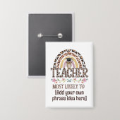 🎓 Cadeautips voor leraren: Meest Waarschijnlijk A Button (Voorkant / Achterkant)