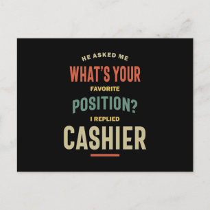 Cadeautitel cashier briefkaart