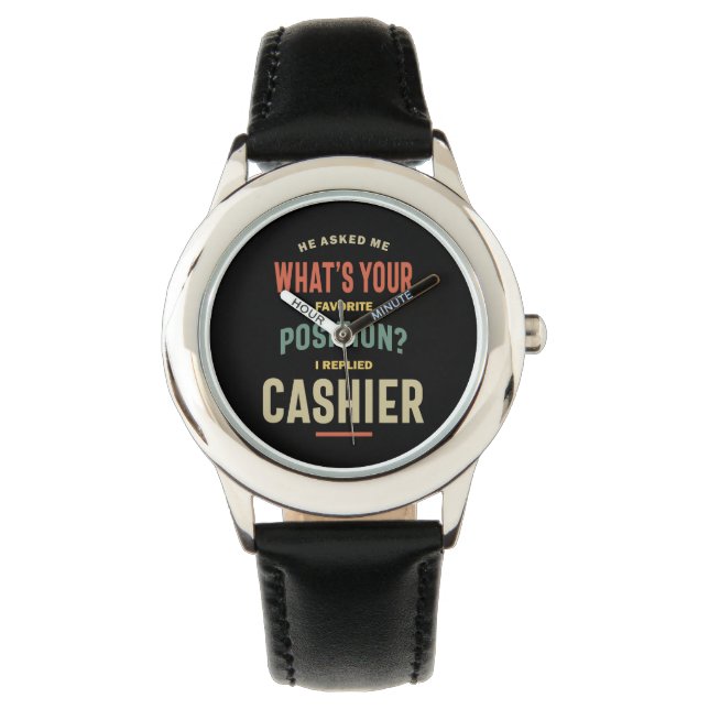 Cadeautitel cashier horloge (Voorkant)