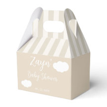 Cadeautje Baby Shower Doos Blauwe Wolken Cute Mini