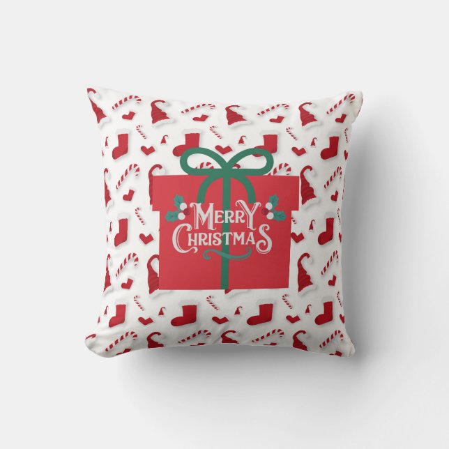 Cadeautje met kerst kussen (Voorkant)