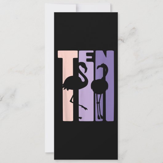 Cadeautje voor 10e verjaardag ik flamingo ik 10 ja kaart (Voorkant)