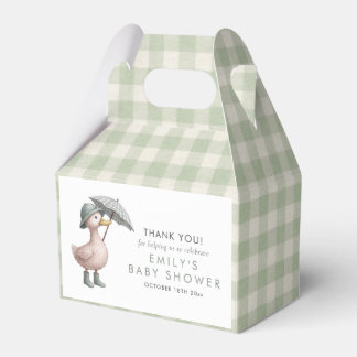 Cadeautje voor gast bij baby shower met eendje bedankdoosjes