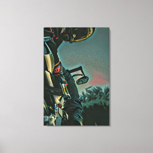 cadeautje voor racewedstrijden op motorfietsen canvas afdruk