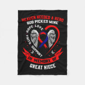 Cadeauverlies Geweldig nichtje Hartziekte Bewustzi Fleece Deken (Voorkant)