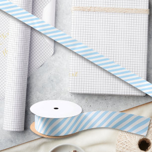 Cadeauverpakking Baby Shower Verjaardag Blauw Wit  Lint