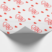 Cadeauverpakking - Gepersonaliseerd hart Cadeaupapier (Hoek)