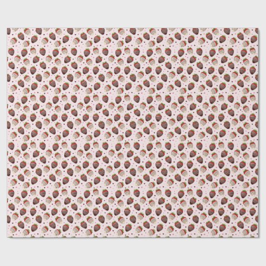 Cadeauverpakking met chocolade aardbeien cadeaupapier (Vlak)
