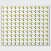 Cadeauverpakking - narcis bloesems cadeaupapier (Vlak)