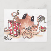 Cadeauverpakking Octopus Briefkaart (Voorkant)