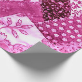 Cadeauverpakking Papier Roll Roze Wit Bloemen Quil (Hoek)