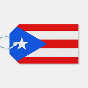 Cadeauvlag met Label van Puerto Rico, Verenigde St Cadeaulabel