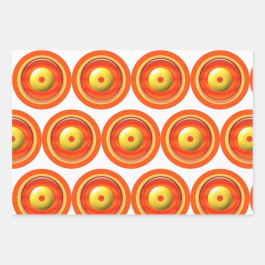 Cadeauwikkelset - Concentrische cirkels in patrone Inpakpapier Vel (Voorkant 2)