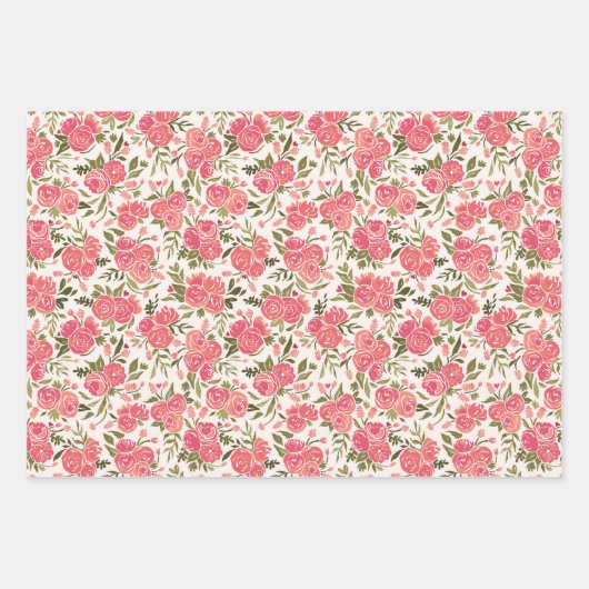 Cadeauwinkelset voor moderne rozentuin inpakpapier vel (Voorkant)