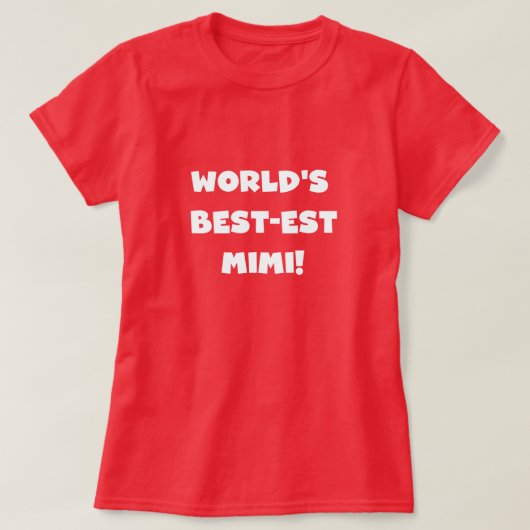 Cadeaux blancs de T-shirts des textes Mimi du (Design devant)