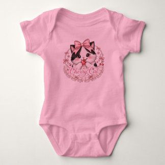 Cadeaux Body Bébé Chat Cerise Coquette Mignon