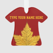 Cadeaux canadiens personnalisés de souvenirs d'orn (dos)