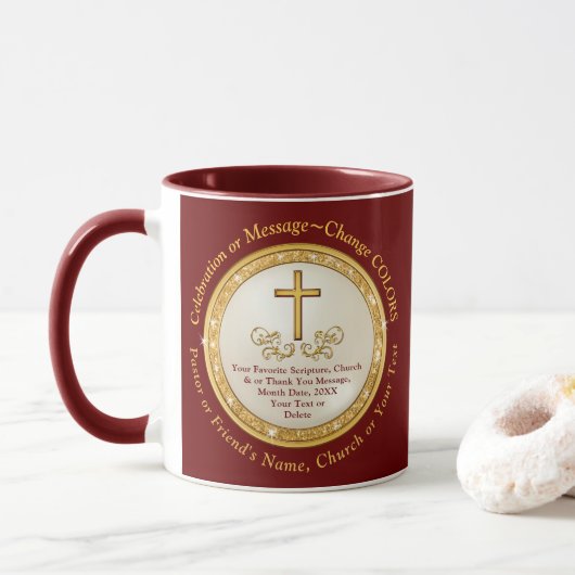 Cadeaux Chrétiens Personnalisés, Mugs Écritures (Avec donut)