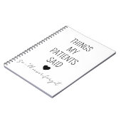 Cadeaux d'appréciation pour infirmière du journal (Côté gauche)