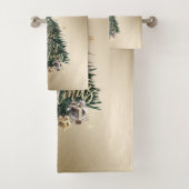 Cadeaux d'arbre de Noël Pin Étoiles Flocons de nei (En situation)