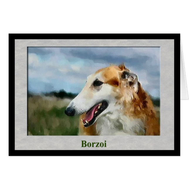 Cadeaux d'art de Borzoi (Devant horizontal)