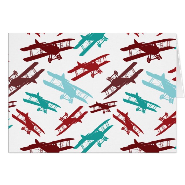 Cadeaux d'avion Motif vintage Biplane (Devant Horizontal)