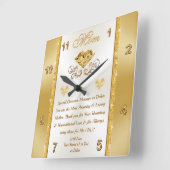 Cadeaux de 50e anniversaire pour maman, horloge (Angle)