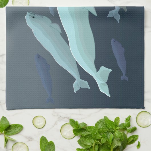 Cadeaux de baleine de serviettes de plat de (Plié)