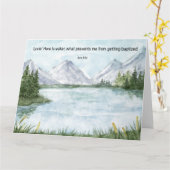 Cadeaux de baptême JW - Carte de voeux Lake (Fleur jaune)