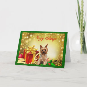 Cadeaux de carte de Noël de Yorkshire Terrier