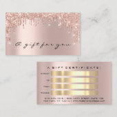 Cadeaux de certificat clous maquillage Eyelash Ros (Devant / Derrière)