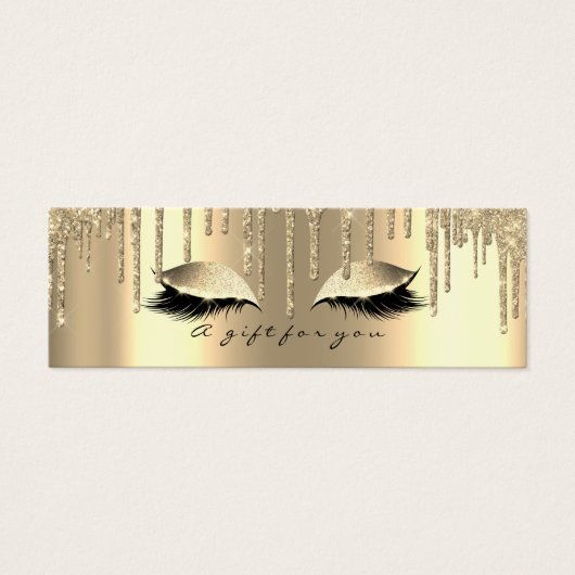 Cadeaux de certificat Faux Gold Lash maquillage Pe (Devant)