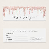 Cadeaux de certificat petit maquillage blanc éclat (Devant & derrière)