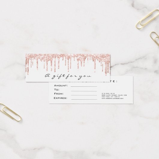 Cadeaux de certificat petit maquillage blanc éclat (Bureau)