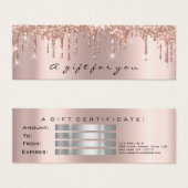 Cadeaux de certificat petit maquillage gris brilla (Devant & derrière)