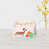 Cadeaux de Chiens de Noël Joyeux Carte Bright (Fleur jaune)
