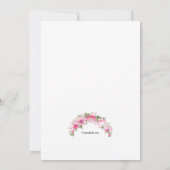 Cadeaux de douche et invitation de fleurs (Dos)