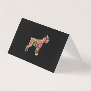 Cadeaux de fleurs de Schnauzer Silhouette de chien
