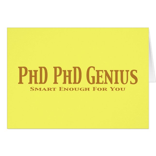 Cadeaux de génie Phd Phd (Devant horizontal)