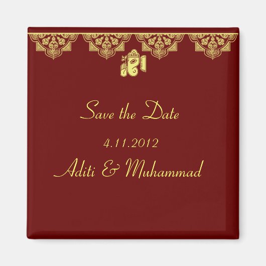 Cadeaux de mariage aimant Ganesh (Devant)