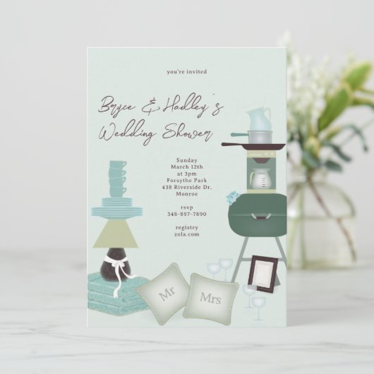 Cadeaux de mariage Douche Invitation (Debout devant)