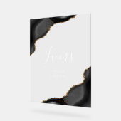 Cadeaux de mariage élégants en agate noire et or (Angle)