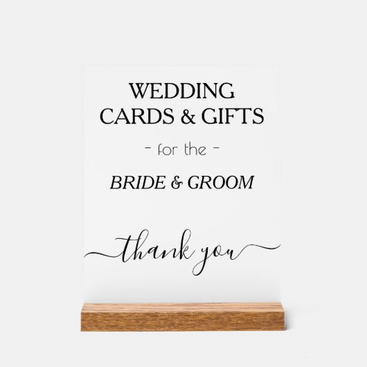 Cadeaux de mariage modernes Typographie noir blanc (Recto)