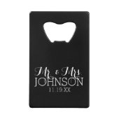 Cadeaux de mariage noir uni Mr & Mrs (Devant)