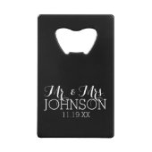 Cadeaux de mariage noir uni Mr & Mrs (Dos)