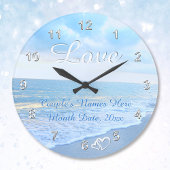 Cadeaux de Mariage Thème Plage, Horloge Murale Pla