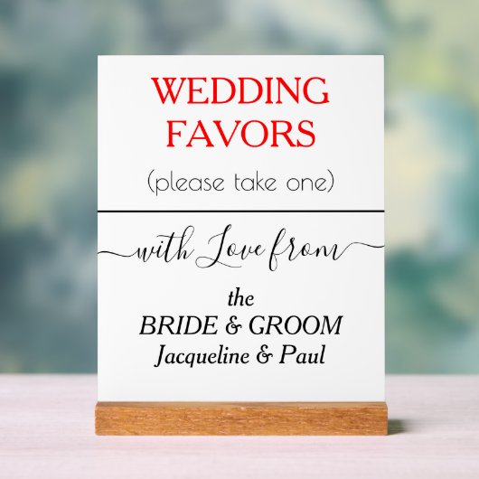 Cadeaux de mariage typographie NOMS (Neutre)