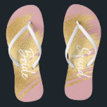 Cadeaux de mariée Sandales Elégante Gold et Black<br><div class="desc">Fête mariage Des Cadeaux De Mariage Flip-Flops. Design "Elegant Gold and Black". Texte ou non, c'est à vous de décider ! Merveilleux à acheter pour vous-même et/ou de grands cadeaux de mariée ou d'autres occasions de célébrations! Profite ! ! ! Personnalisez en changeant le texte. Choisissez votre style de police,...</div>